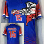 105 Rebels sublimated baseball jersey